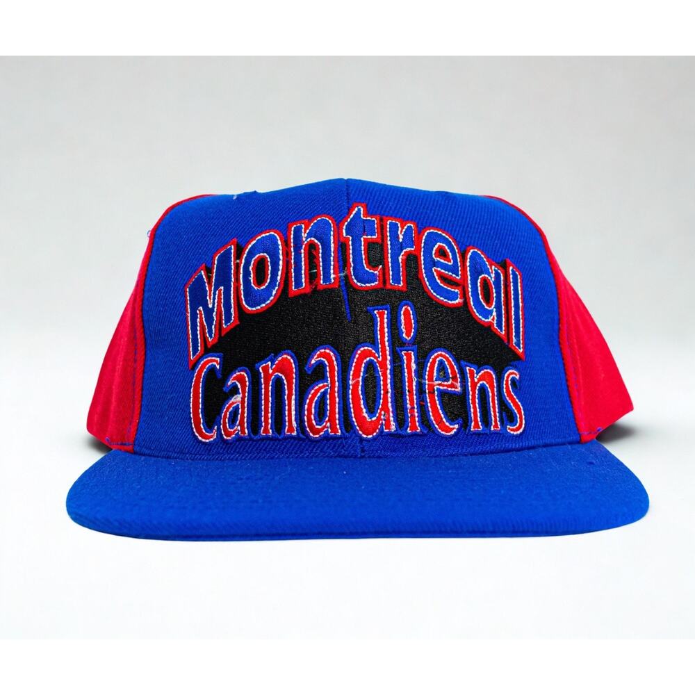 Montreal Canadiens AJD Snapback Hat 90s NHL Double Line Arc NWOT Vintage - Picture 4 of 13